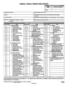 Annual-Vehicle-Inspection-Report-Example → Free Report Examples