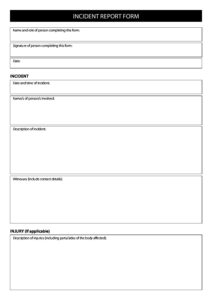 Blank-Incident-Report-Example → Free Report Examples