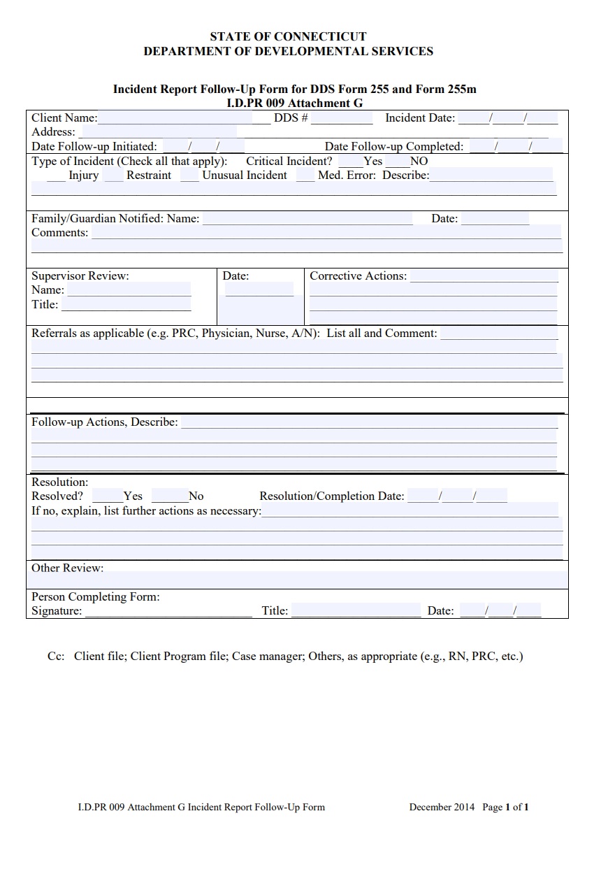 Incident Report Example → Free Report Examples