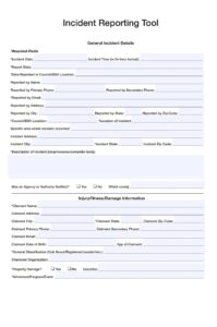 Incident Report Example → Free Report Examples
