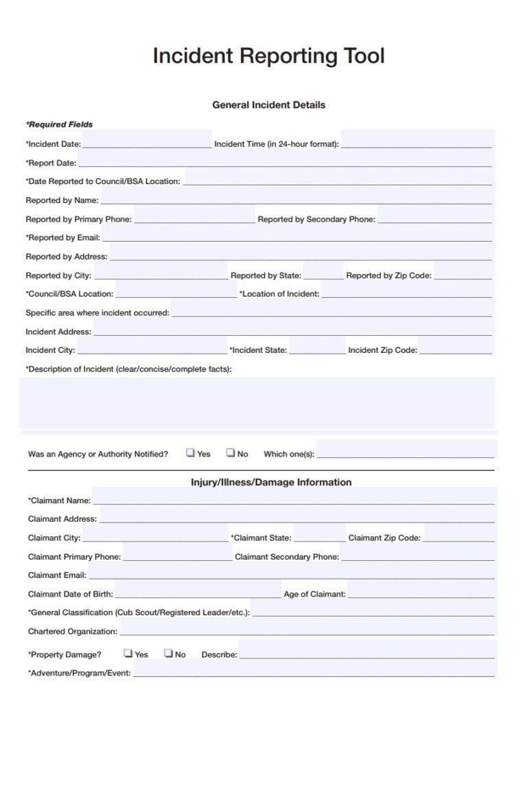 Incident Report Example → Free Report Examples