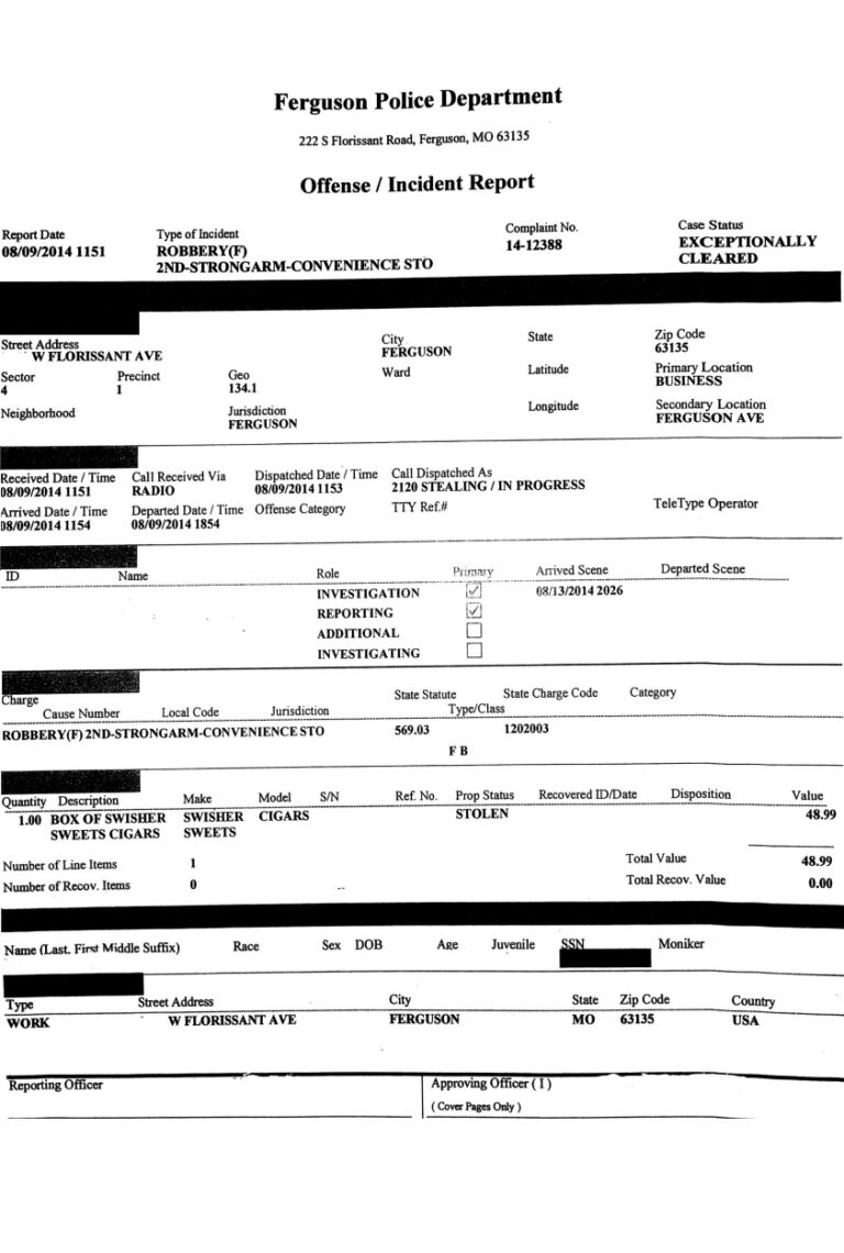 Police Report Template Free Report Templates