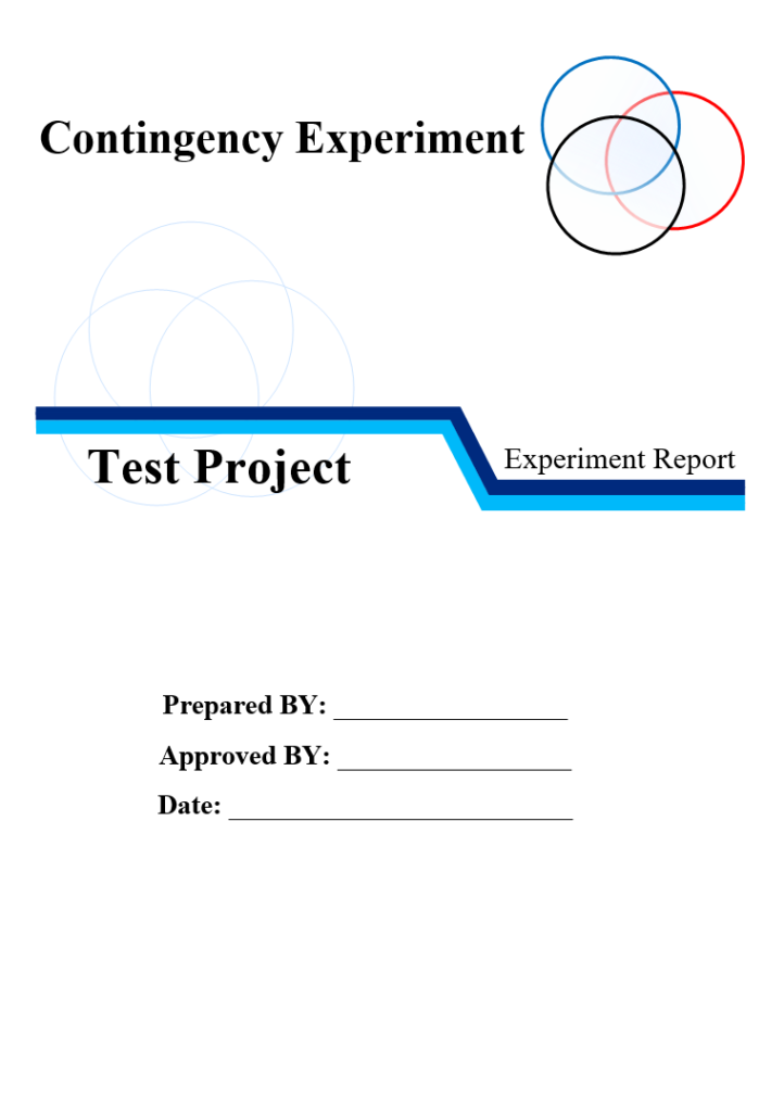 Contingency Experiment Report Example