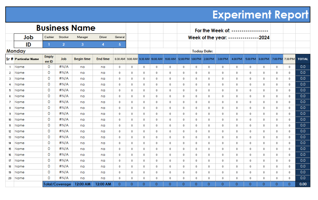 Experiment Report Example