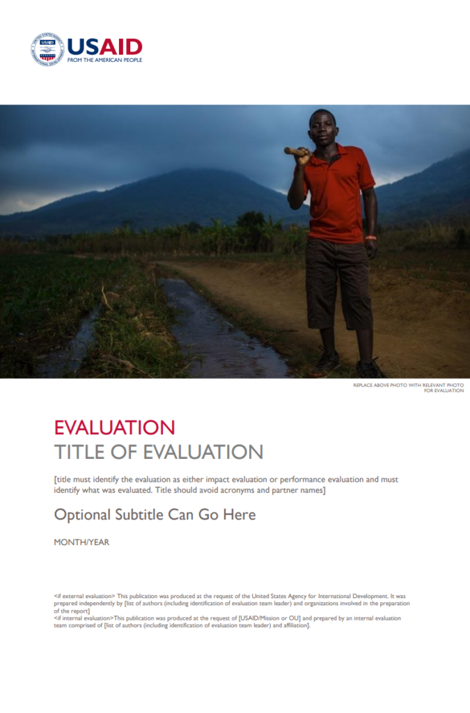 Evaluation Report Template